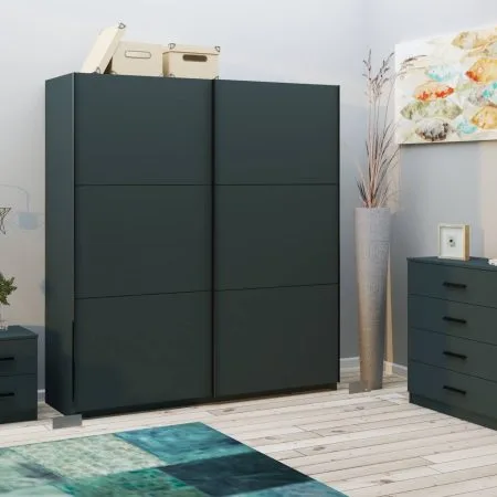 Norvik 180cm Sliding Wardrobe Anthracite