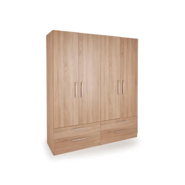 Holborn 4 Door Wardrobe with 4 Drawers
